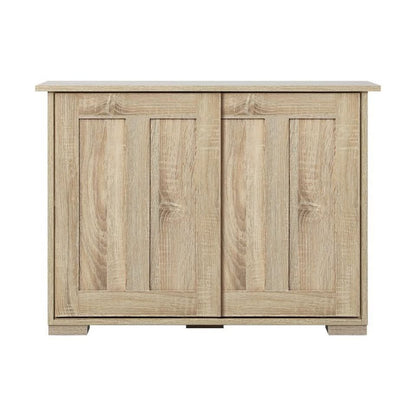 SB-S-A32-WD Oikiture Sideboard with Sliding Doors Wooden