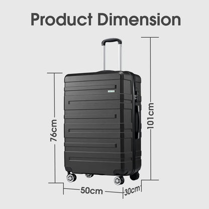 ZU-LGA028-BK ZUNI 28" Luggage Suitcase Trolley Set Travel TSA Lock Storage Hard Case Black