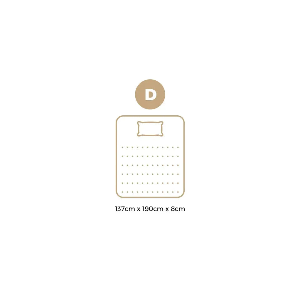 MT-MF-B2-8-D Bedra Memory Foam Mattress 7-Zone 8CM Double