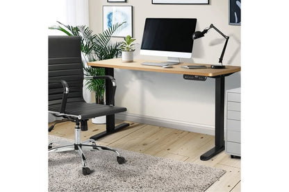 SD-LEG-120M-BK Oikiture 120cm Electric Standing Desk Adjustable Office Table Black