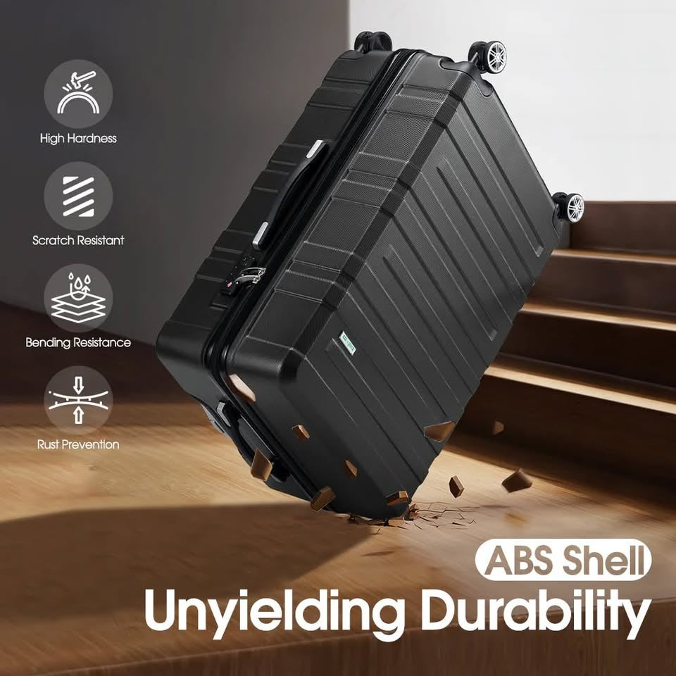 ZU-LGA028-BK ZUNI 28" Luggage Suitcase Trolley Set Travel TSA Lock Storage Hard Case Black