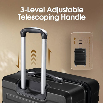 ZU-LGA028-BK ZUNI 28" Luggage Suitcase Trolley Set Travel TSA Lock Storage Hard Case Black