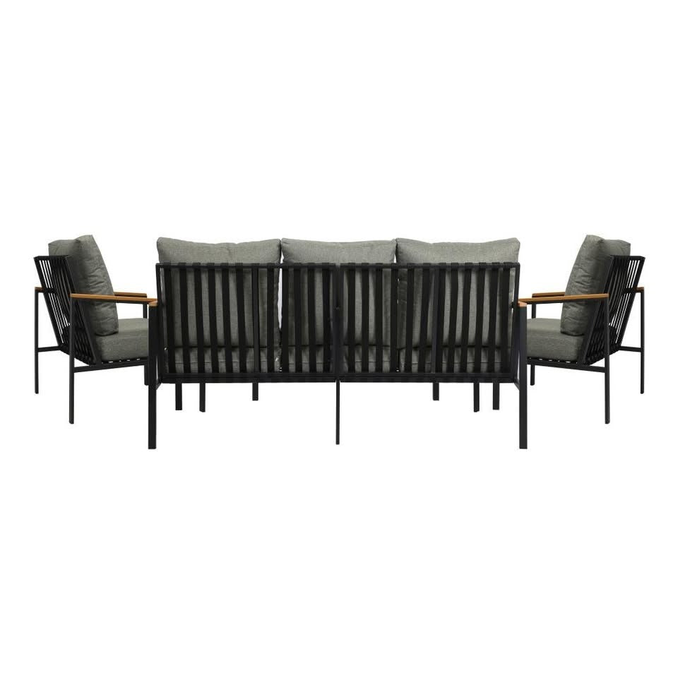 ODSS-SOREN-BK-AB Livsip Outdoor Lounge Sofa Set Patio Furniture Table Chairs Garden Lounge Set