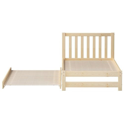 BF-W-A11-T2N-WD-AB Living Fusion Yesenia Pine Wood Single Bed with Trundle