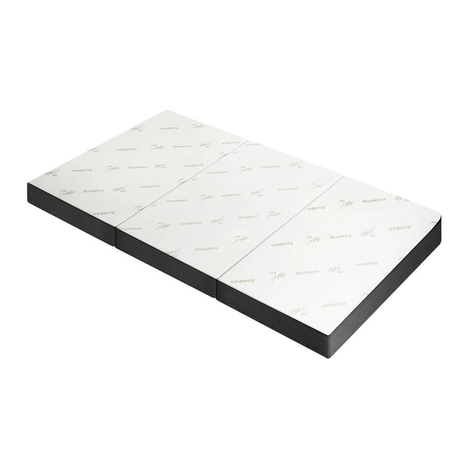 FM-B5-D-BKWH Bedra Folding Foam Mattress Sofa Bed Trifold Sleeping Mat Camping Cushion Double
