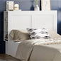 HB-JANE-D-WH-AB Oikiture Bed Head with Shelves Double Size White