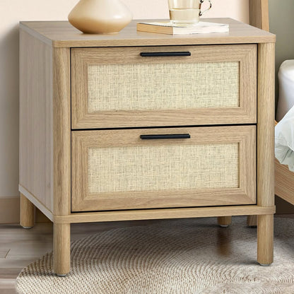BT-YAMA-2D-WD Elida Rattan Bedside Table