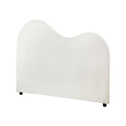 HB-KLAO-KS-BC-WH Oikiture Bed Head King Single Headboard Boucle Fabric White