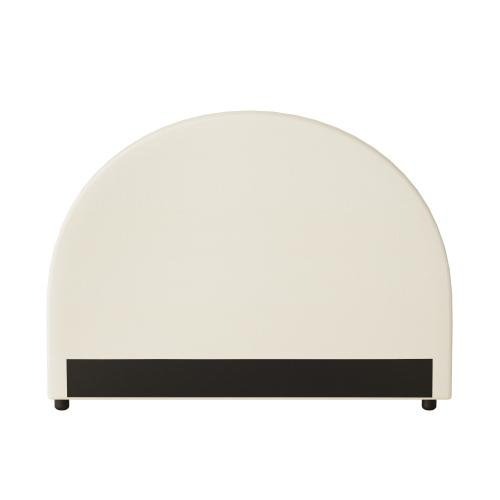 HB-MUNA-S-BG Oikiture Bed Head Single Size Headboard Fabric Beige