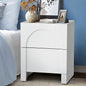 BT-WYNN-01-WH Oikiture Bedside Table 2 Drawers Side Table Storage Cabinet Nightstand White