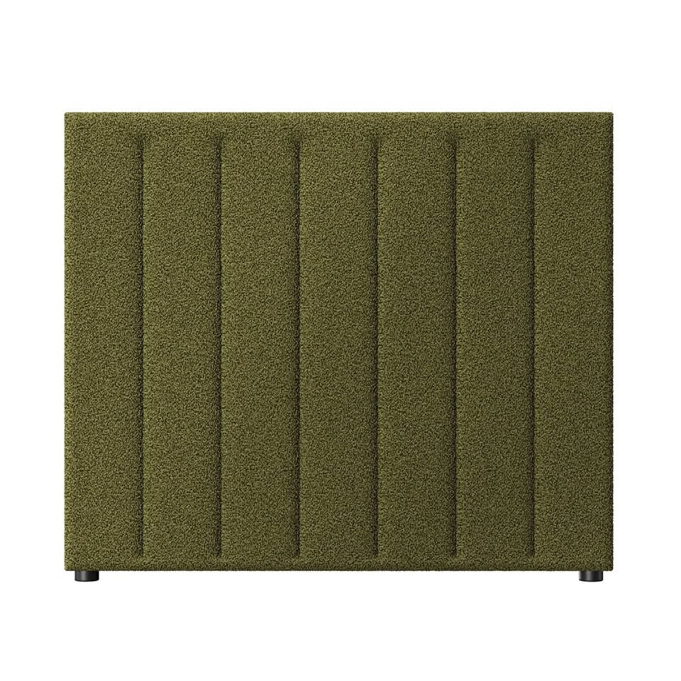 HB-EDDI-SP-GN Oikiture Bed Frame Headboard King Single Size Head Bedhead Green Boucle