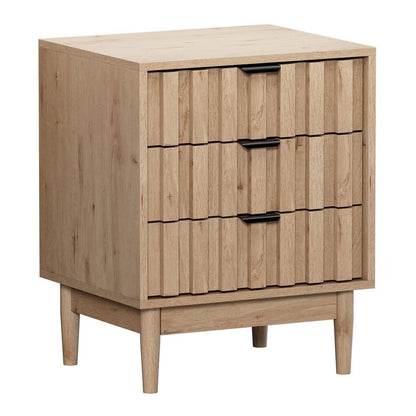 BT-YAKO-3D-WD Oikiture Adrian 3 Drawer Bedside Table