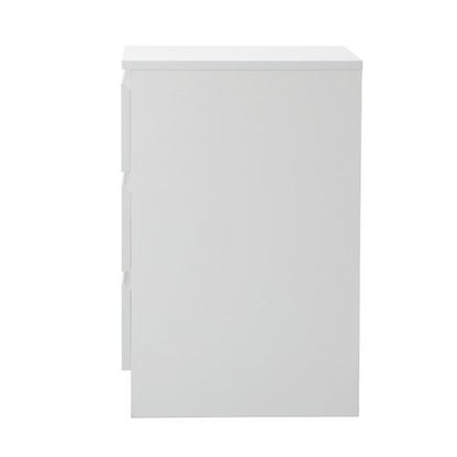 BT-VJ-LIZ-3D-WH Oikiture White Bedside Table 3 Drawers Storage Cabinet