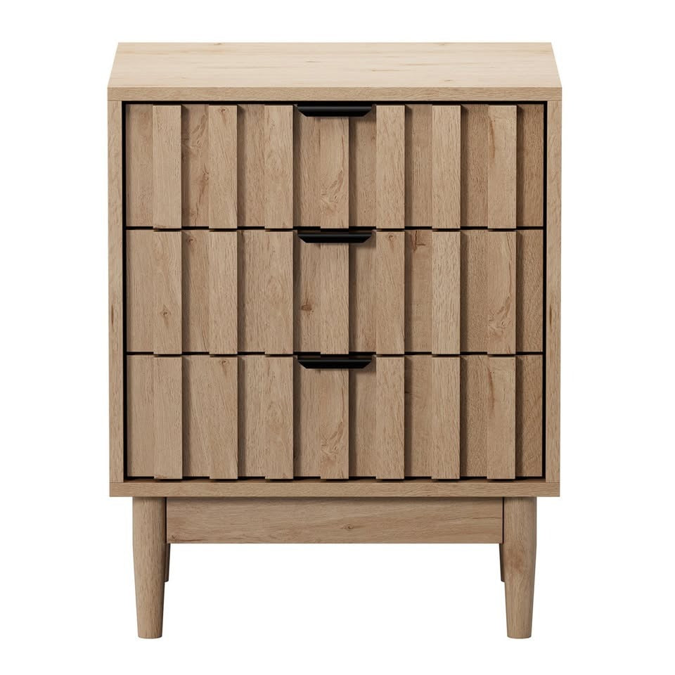 BT-YAKO-3D-WD Oikiture Adrian 3 Drawer Bedside Table