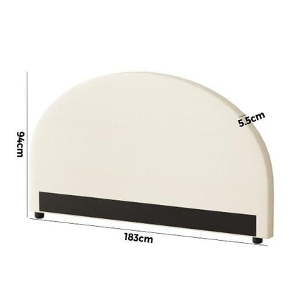 HB-MUNA-K-BG Oikiture Bed Head King Size Headboard Bedhead Fabric Beige