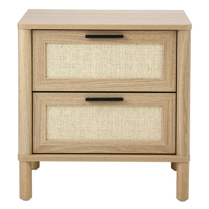 BT-YAMA-2D-WD Elida Rattan Bedside Table