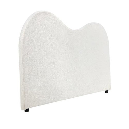 HB-KLAO-KS-BC-WH Oikiture Bed Head King Single Headboard Boucle Fabric White
