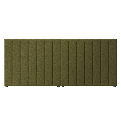 HB-EDDI-SP-GN Oikiture Bed Frame Headboard King Single Size Head Bedhead Green Boucle
