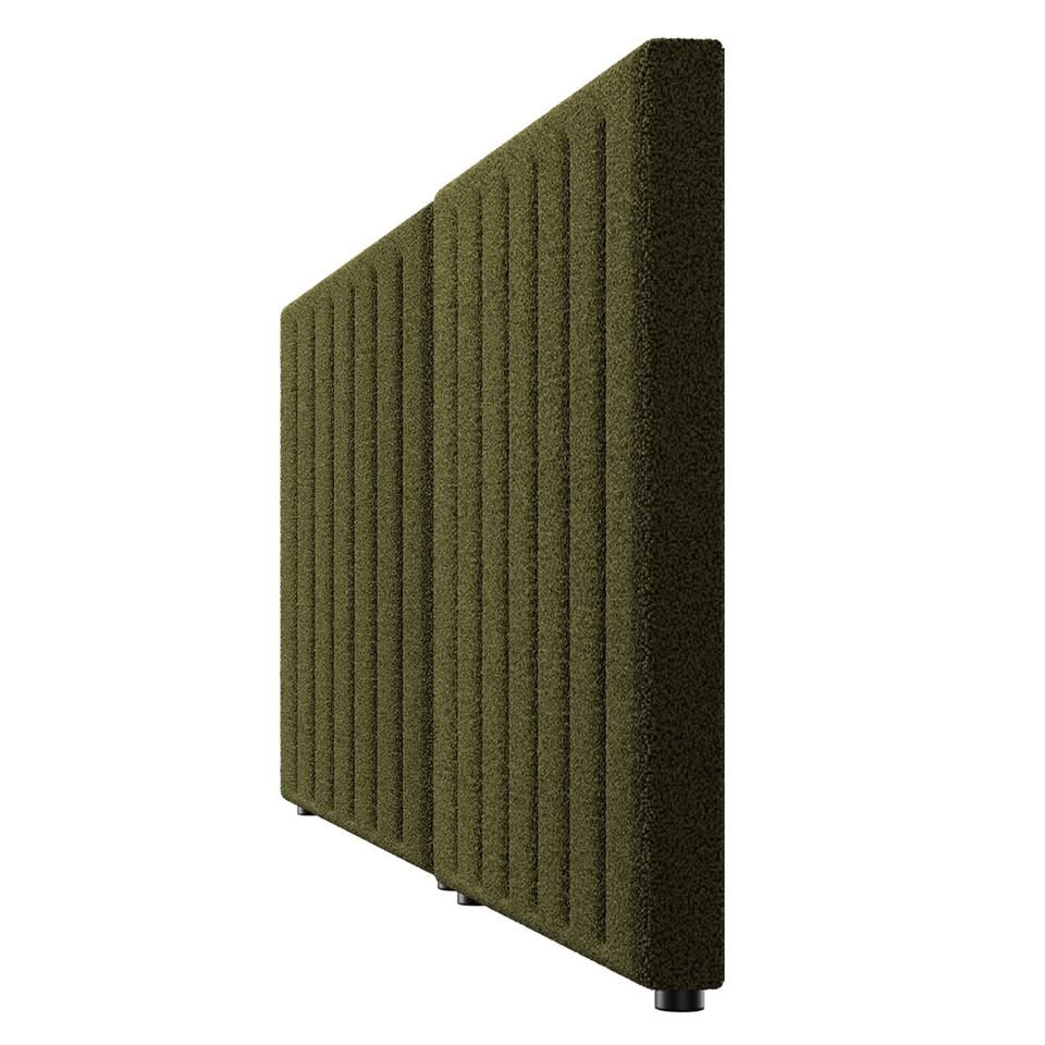 HB-EDDI-SP-GN Oikiture Bed Frame Headboard King Single Size Head Bedhead Green Boucle
