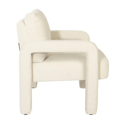 ACH-A11-BG Oikiture Armchair Velvet Accent Chairs 1 Seater Lounge Sofa Chair Beige