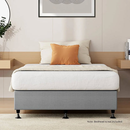 BF-B-ZICO-KS-GY-AB Oikiture Bed Frame King Single Bed Base Platform Grey