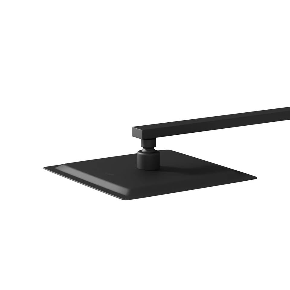 SH-LG-SQ-250-MIX-BK Welba 10" Rain Shower Head Set Square Handheld With Shower Mixer Tap Black