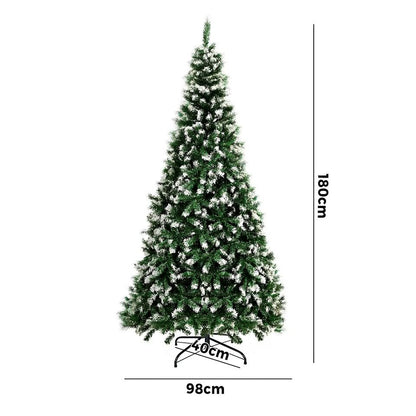 CMT-SN-WELL-6FT Tinseltown Brand New Slim Christmas Tree 1.8M 6FT Xmas Trees Decoration Green and White