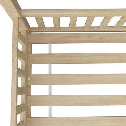 BF-W-A2-KS-WD-AB Luther Kids' House Wood Color Bed Frame King Single Size