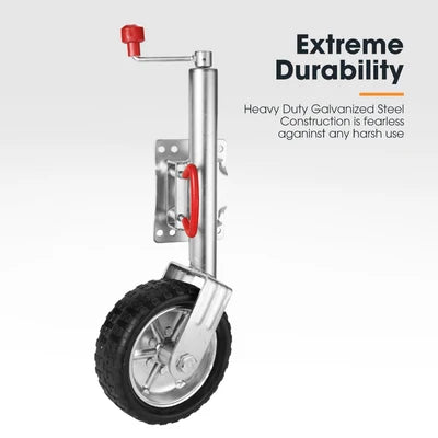 JOCKEY-10-WHEEL Jockey Wheel 10" Inch Swing Up Rubber Wheel 1000kg Caravan Boat Trailer