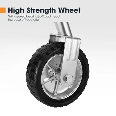 JOCKEY-10-WHEEL Jockey Wheel 10" Inch Swing Up Rubber Wheel 1000kg Caravan Boat Trailer