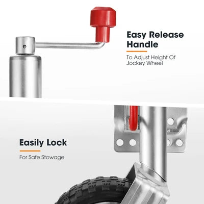 JOCKEY-10-WHEEL Jockey Wheel 10" Inch Swing Up Rubber Wheel 1000kg Caravan Boat Trailer