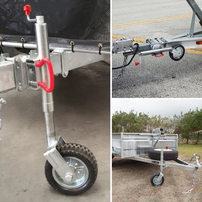 JOCKEY-10-WHEEL Jockey Wheel 10" Inch Swing Up Rubber Wheel 1000kg Caravan Boat Trailer