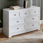 COD-HAMP-7D-WH-AB Oikiture White Color 7 Chest of Drawers Tallboy Dresser Table Storage Cabinet