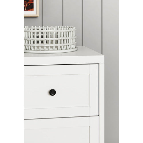 COD-HAMP-7D-WH-AB Oikiture White Color 7 Chest of Drawers Tallboy Dresser Table Storage Cabinet