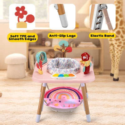 KID-PJC1001-GN PlayPals Baby Activity Center Jumper 360° Rotary Seat 5 Adjustable Heights Green