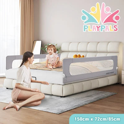 KID1003-S-150 Playpals Baby Bed Rail 150x85CM Adjustable Folding Kids Safety Toddler Protect