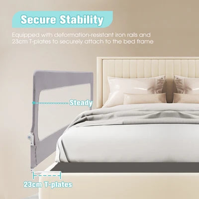 KID1003-S-150 Playpals Baby Bed Rail 150x85CM Adjustable Folding Kids Safety Toddler Protect