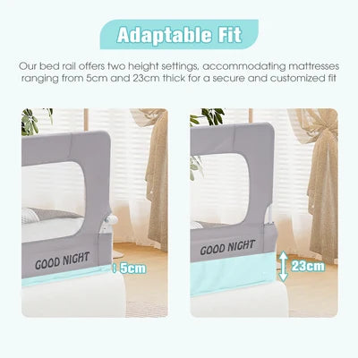 KID1003-S-150 Playpals Baby Bed Rail 150x85CM Adjustable Folding Kids Safety Toddler Protect