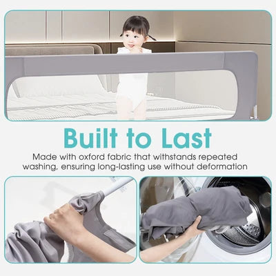 KID1003-S-150 Playpals Baby Bed Rail 150x85CM Adjustable Folding Kids Safety Toddler Protect