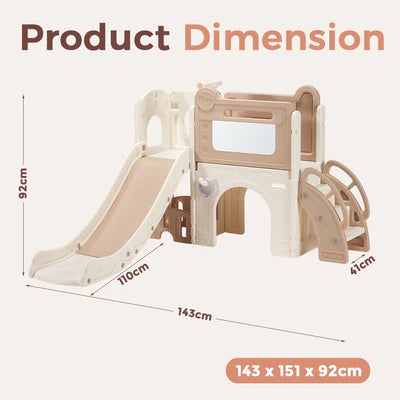 KID1050-S PlayPals 9-in-1 Toddler Slide Set Sport & Art Set Indoor Outdoor Playground