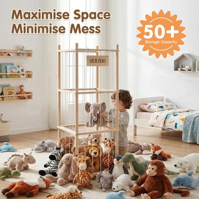KID1075-3F-A PlayPals Soft Toy Storage Large Capacity Stuffed Animal storage