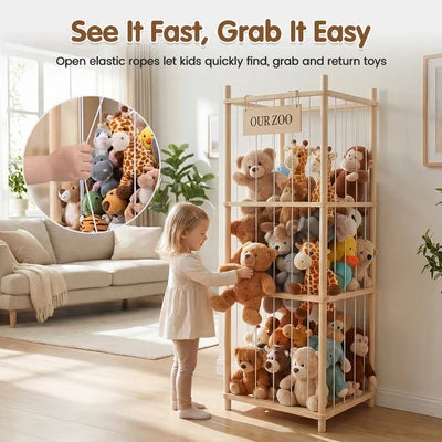 KID1075-3F-A PlayPals Soft Toy Storage Large Capacity Stuffed Animal storage