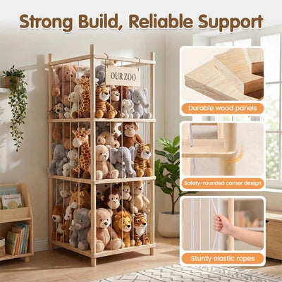 KID1075-3F-A PlayPals Soft Toy Storage Large Capacity Stuffed Animal storage