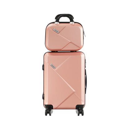 LGS-A2-2PCS-PK Mazam 2PCS Luggage Set TSA Lock Hard Case Pink