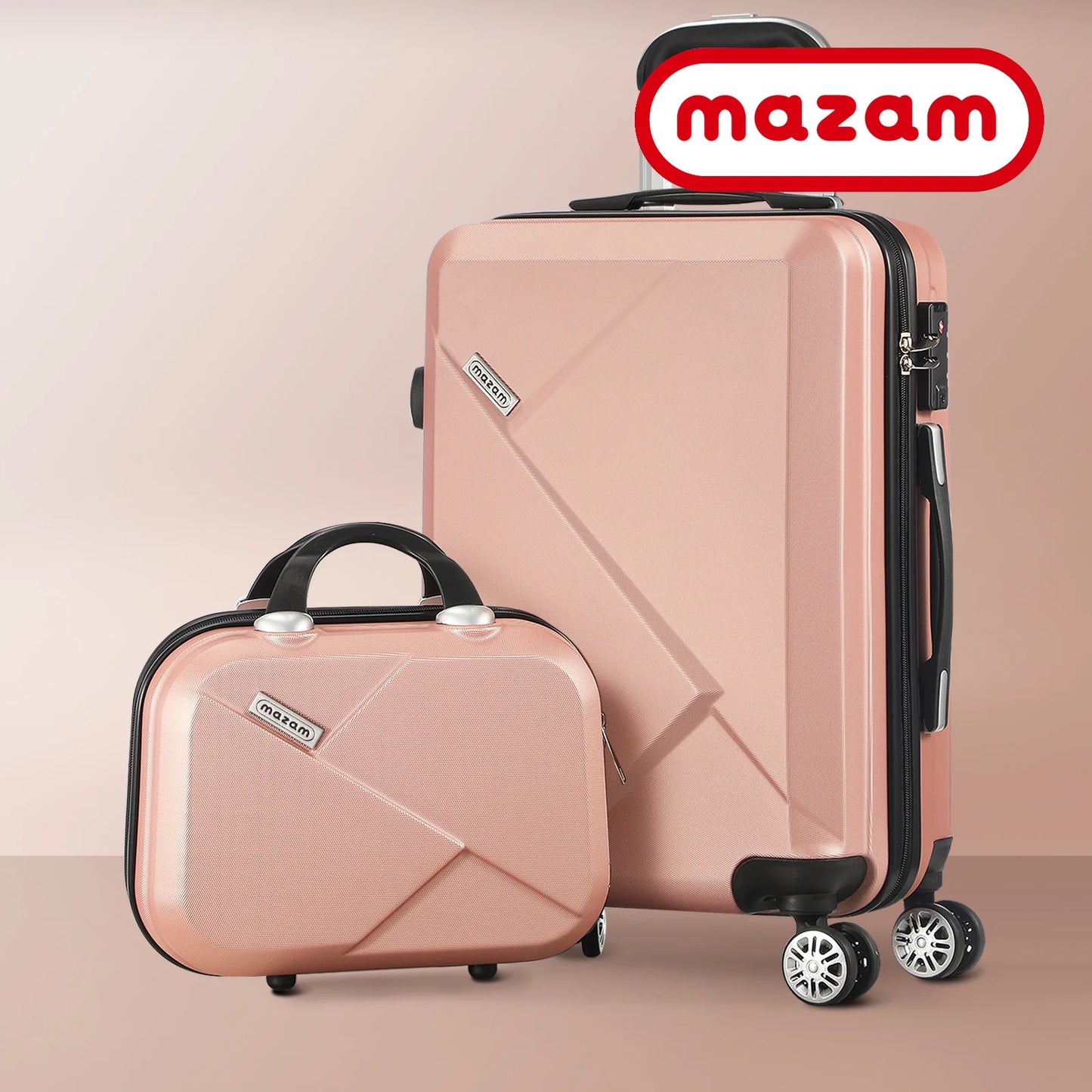 LGS-A2-2PCS-PK Mazam 2PCS Luggage Set TSA Lock Hard Case Pink