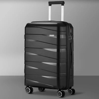 LGS-BEVEL-28-BK Mazam 28" Luggage Suitcase Trolley Set Travel TSA Lock Storage PP Case Black