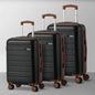 LGS-MAT-3PC-BK Mazam 3PCS Luggage Suitcase Trolley Set Travel TSA Lock Hard Shell Case Black