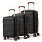 LGS-MAT-3PC-BK Mazam 3PCS Luggage Suitcase Trolley Set Travel TSA Lock Hard Shell Case Black