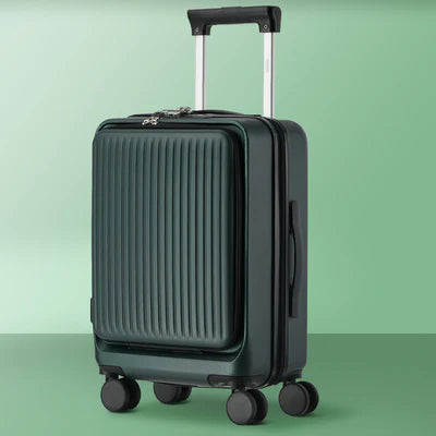 LGS-PAUL-20-GN Mazam 20" Luggage Suitcase Front Opening Travel Carry On TSA Hard Case Green