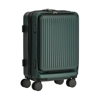 LGS-PAUL-20-GN Mazam 20" Luggage Suitcase Front Opening Travel Carry On TSA Hard Case Green